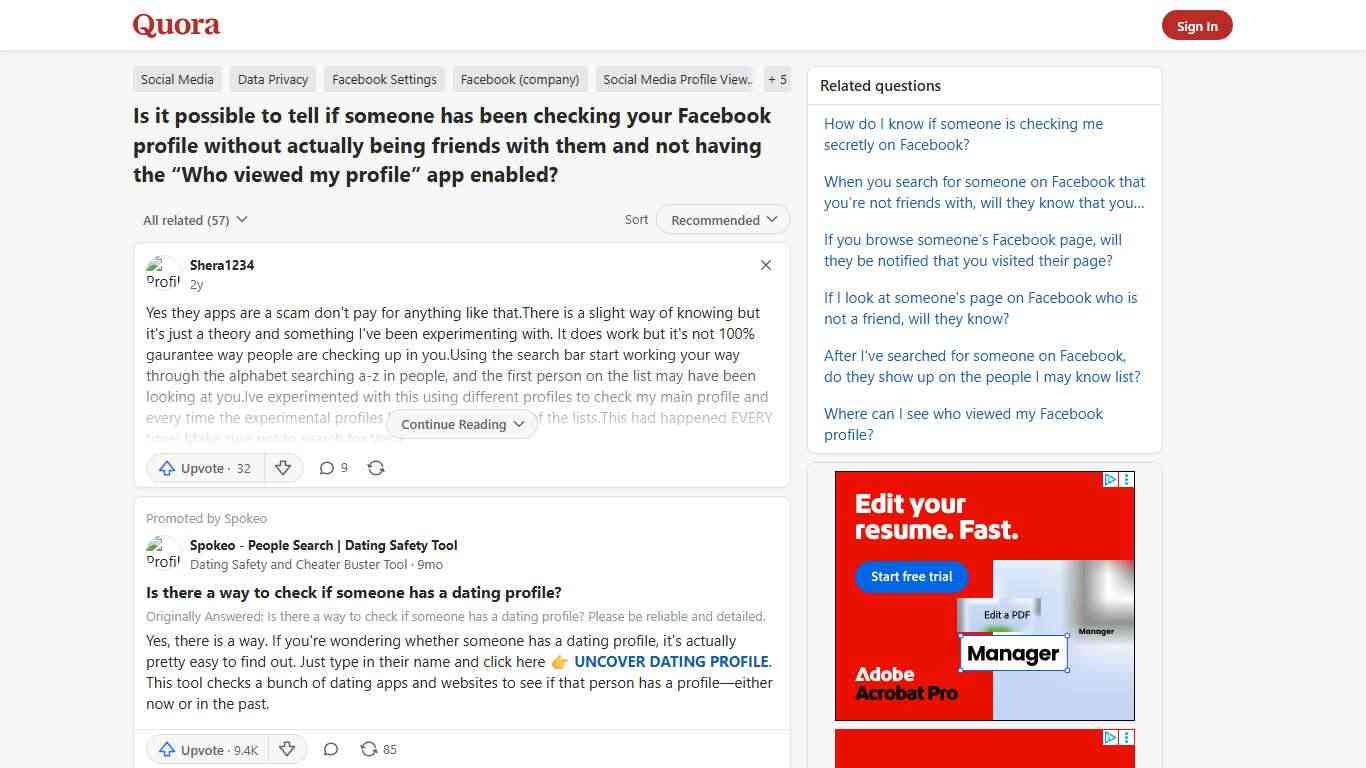 Is it possible to tell if someone has been checking your Facebook profile without actually being friends with them and not having the “Who viewed my profile” app enabled? - Quora